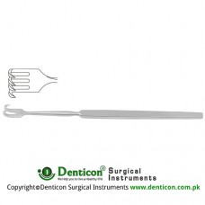 Wound Retractor 4 Sharp Prongs - Small Curve Stainless Steel, 16.5 cm - 6 1/2" Width 9.5 mm